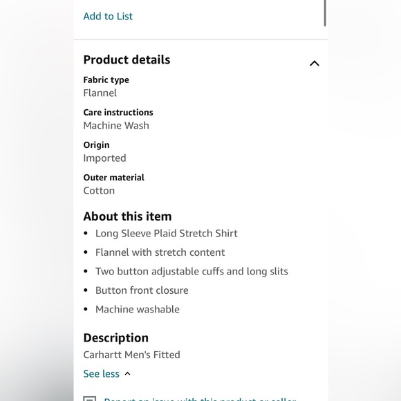Carhartt Men's Rugged Flex Fitted Midweight Flannel Long-Sleeve - Men’s Small - Picture 10 of 10